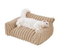 MEIBAOGE Cama para mascotas con cojín de lujo, sofá suave, hermosa cama para acurrucarse, sofá para perro, lujoso nido de cojín