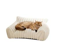 MEIBAOGE Cama para mascotas con cojín de lujo, sofá suave, hermosa cama para acurrucarse, sofá para perro, lujoso nido de cojín
