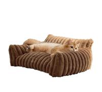 MEIBAOGE Cama para mascotas con cojín de lujo, sofá suave, hermosa cama para acurrucarse, sofá para perro, lujoso nido de cojín