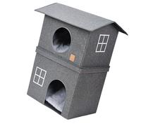 MEIBAOGE Cama plegable para gatitos, gatos, condominio, muebles de 2 pisos de alto, plegable, ahorro de espacio, sobre la puerta, gatos, casa adosada