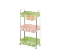 MEIBAOGE Carrito multifuncional rodante práctico de almacenamiento de 2/3/4 capas para organizar artículos de cocina y baño
