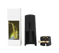 MEIBAOGE Cierre de ligadura de saxofón de piel sintética con accesorios, clip para boquilla de clarinete para saxofón