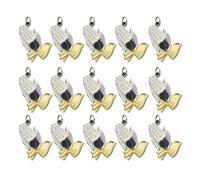 MEIBAOGE Colgante de mano rezando artesanal, llavero de mano de oración, símbolo para amuletos individuales, 4.3x2.8cm, Zinc