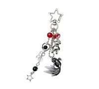 MEIBAOGE Correa de teléfono con cuentas de medusas de moda, llavero de aleación resistente con colgante de estrella para mujer, uso diario, Length 4cm, aleación