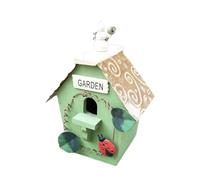 MEIBAOGE Courtyards - Nido de madera para colibríes al aire libre, balcón, hábitat de pájaros, casa rural para patio trasero