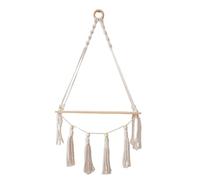 MEIBAOGE Elegante estante de pared tejido a mano para colgar plantas, estante de algodón tejido para decoración del hogar