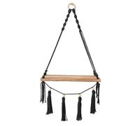 MEIBAOGE Elegante estante de pared tejido a mano para colgar plantas, estante de algodón tejido para decoración del hogar