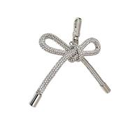 MEIBAOGE Elegante llavero con lazo de diamantes de imitación, elegante colgante de mochila con lazo, joyería hecha a mano para mujer