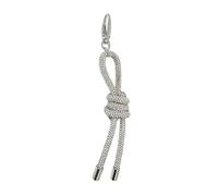 MEIBAOGE Elegante llavero con lazo de diamantes de imitación, elegante colgante de mochila con lazo, joyería hecha a mano para mujer