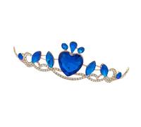 MEIBAOGE Elegantes coronas de diamantes de imitación para novia con forma de corazón en forma de lágrima para bodas y concursos