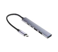 MEIBAOGE Estación de acoplamiento USB C portátil de 4 puertos tipo C PD60W USB A y USB C de carga rápida para portátiles y almohadillas