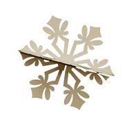 MEIBAOGE Estante de pared con diseño de copo de nieve, estante de almacenamiento de madera para decoración del hogar, estantería de madera