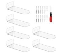 MEIBAOGE Estantes de pared para zapatos, soporte de pared resistente para zapatos y tenis, prácticos estantes flotantes transparentes