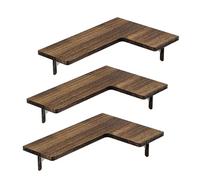 MEIBAOGE Estantes flotantes de almacenamiento de esquina, estante de pared esquinero, estantes flotantes de madera únicos para un almacenamiento eficiente