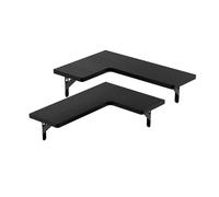 MEIBAOGE Estantes flotantes de almacenamiento de esquina, estante de pared esquinero, estantes flotantes de madera únicos para un almacenamiento eficiente