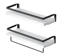 MEIBAOGE Estantes flotantes resistentes montados en la pared, estantes flotantes multiusos, práctico soporte de madera para baño