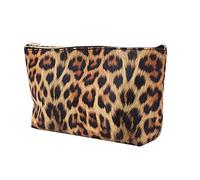 MEIBAOGE Estuche de cosméticos de Viaje con Estampado de Leopardo Estuche de Maquillaje Estuche Organizador de artículos de tocador, Estuche de Maquillaje Múltiple