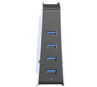MEIBAOGE Extensor de carga 5 en 1 para consolas de juegos, adaptador de expansión de 5 puertos USB