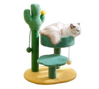 MEIBAOGE Gatito rascador para gatos, bonito colgante peludo de sisal, cuerda de sisal, juguete masticable para interiores