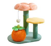 MEIBAOGE Gatito rascador para gatos, bonito colgante peludo de sisal, cuerda de sisal, juguete masticable para interiores