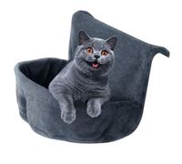 MEIBAOGE Hamaca de felpa para gatos, hamaca grande para colgar, cama cálida para mascotas, para invierno, desmontable y lavable a máquina