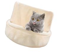 MEIBAOGE Hamaca de felpa para gatos, hamaca grande para colgar, cama cálida para mascotas, para invierno, desmontable y lavable a máquina