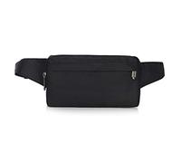 MEIBAOGE Hombres Cinturón de Nylon Bum Cintura Bolsa de teléfono Riñonera Crossbody Bolsa de Deporte con Cremallera, Bolsa de Almacenamiento-Negro