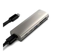 MEIBAOGE Hub USB C de transmisión de alta velocidad, 6 puertos, USB 3.1 Gen 2, concentrador de datos de aluminio, estación de acoplamiento USB, extensiones de concentrador USB