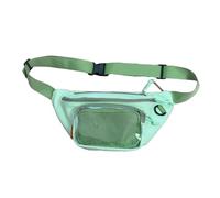 MEIBAOGE Itabag - Bolso cruzado transparente con ventana para mujer, con alfileres, correa ajustable, bolso de hombro para estudiantes, Green, Length 43cm