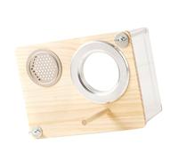 MEIBAOGE Jaula de nido de pájaros, de madera, para loros, jaula de cría, hábitat para decoración de jaula de pájaros de tamaño pequeño