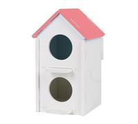 MEIBAOGE Jaula de nido para pájaros, 2 niveles, nido de refugio para colibríes, para exteriores, accesorios para pájaros de tamaño pequeño