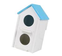 MEIBAOGE Jaula de nido para pájaros, 2 niveles, nido de refugio para colibríes, para exteriores, accesorios para pájaros de tamaño pequeño