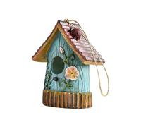MEIBAOGE Jaula de nido para pájaros, nido pintado, nido de refugio para colibríes, para exteriores, accesorios para pájaros de tamaño pequeño