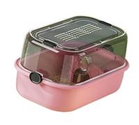 MEIBAOGE Jaula para hámster con parte superior ventilada para mascotas pequeñas, guineapigs erizos, jaula interior para mascotas con tapa transparente