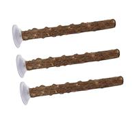 MEIBAOGE Juego de 3 estantes de pared para baño con ventosa, poste de interacción para jugar interactivamente