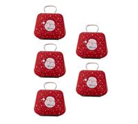 MEIBAOGE Juego de 5 cajas de dulces de Navidad con ilustraciones encantadoras para suministros de fiesta