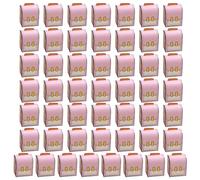 MEIBAOGE Juego de 50 cajas de dulces únicas para graduados, cajas funcionales con forma de mochila escolar para decoración de fiestas de graduación, 8 x 5,5 x 9 cm, color rosa