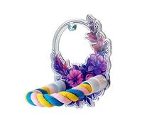 MEIBAOGE Juguete de soporte para loros para periquitos, jaula de pájaros, juguete de masticación de esquina para pájaros pequeños, decoración de jaula de pájaros