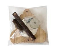 MEIBAOGE Pájaro con espejo de juguete de madera para nubes, escalera de escalada de plataforma de salto para entretenimiento en jaula