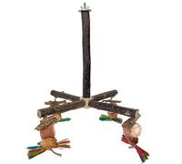 MEIBAOGE Perca para pájaros, soporte molar para loros, suministros para periquitos, rascadores para loros pequeños, juguete