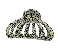 MEIBAOGE Pinza grande de tiburón para el pelo de niña, pinza de mandíbula antideslizante, soporte para cola de caballo, adorno para el pelo de mujer, longitud de 9 cm, color negro y blanco