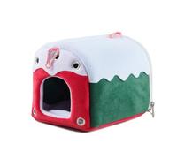 MEIBAOGE Precioso nido de felpa para loros, cueva para mascotas pequeñas, nidos cálidos para mascotas para clima frío