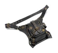 MEIBAOGE Riñonera de piel sintética para mujer, bolsa cruzada con ojales, bolsa de cintura de piel sintética, cadena de metal