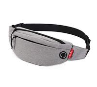 MEIBAOGE Riñonera para Hombre, riñonera, riñonera, riñonera de Viaje, riñonera, Bolso de Hombro, Bolso de Almacenamiento, Gris