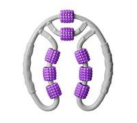 MEIBAOGE Rodillo muscular de 8 ruedas para yoga, masajeador de tejido muscular para piernas, brazos, rodillo muscular de 360 grados