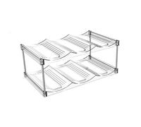 MEIBAOGE Soporte apilable para botellas de agua, práctico organizador de botellas de agua, elegante estante de almacenamiento para vasos