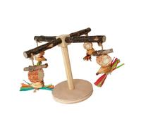 MEIBAOGE Soporte molar giratorio para loros, suministros para periquitos, rascadores para loros pequeños