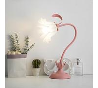 meibeileil Flores Lamparas de Mesita de Noche,DIY Flexo LáMpara de Mesa con 3 Luces,LáMpara de Escritorio de Lectura Vintage Regulable,Lampara Escritorio para NiñAs,Sala de Estar,Dormitorio,Rosa.