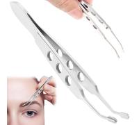 Meibomian Gland Expressor, Pinzas de masaje de párpados de alta precisión de acero inoxidable con punta rectangular, Pinzas profesionales para el cuidado de la cara