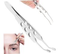 Meibomian Gland Expressor, Pinzas de masaje de párpados de alta precisión de acero inoxidable con punta rectangular, Pinzas profesionales para el cuidado de la cara